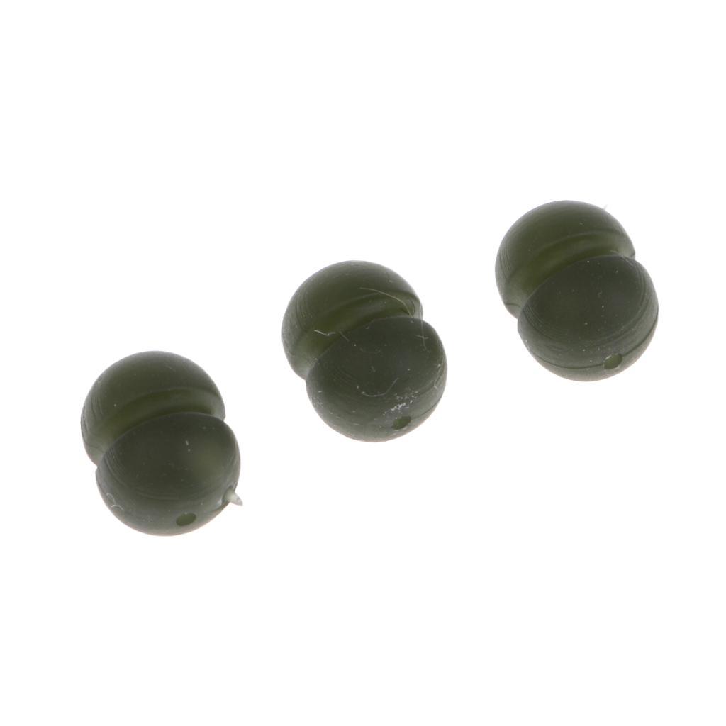 20Pcs Fishing Beads Kit Green Carp Fishing Runner Beads Terminal Rig Tackle