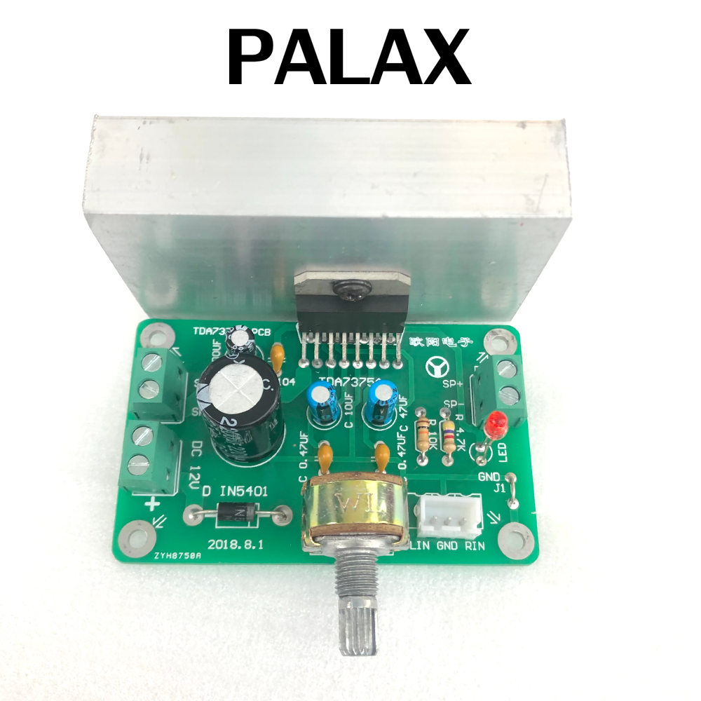 Mạch khuếch đại công suất Palax TDA 7377 40W x 2 sử dụng nguồn 12V dùng độ loa kéo, loa rao hàng, loa bẩy yến.v.v...