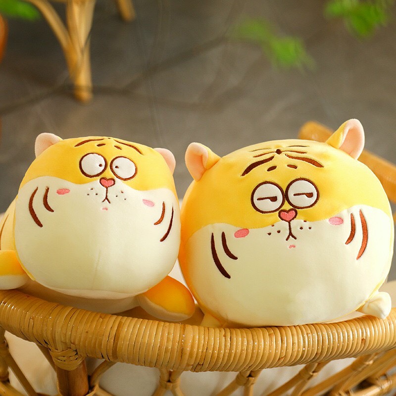 Thú nhồi bông hổ mặt ngáo mắt tròn dễ thương - Size từ 45cm đến 70cm - Quà tặng gấu bông hổ êm mịn