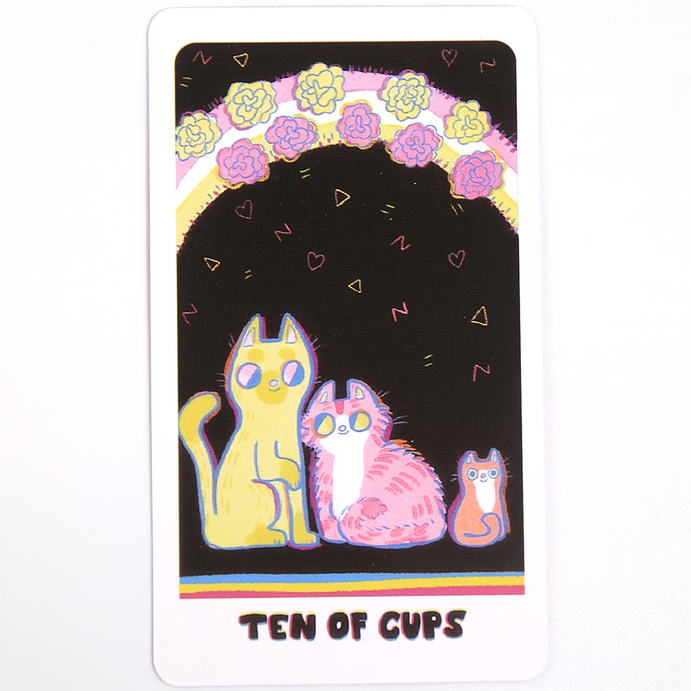 Bài Tarot The Weird Cat Tarot 78 Lá Bài Tặng Đá Thanh Tẩy