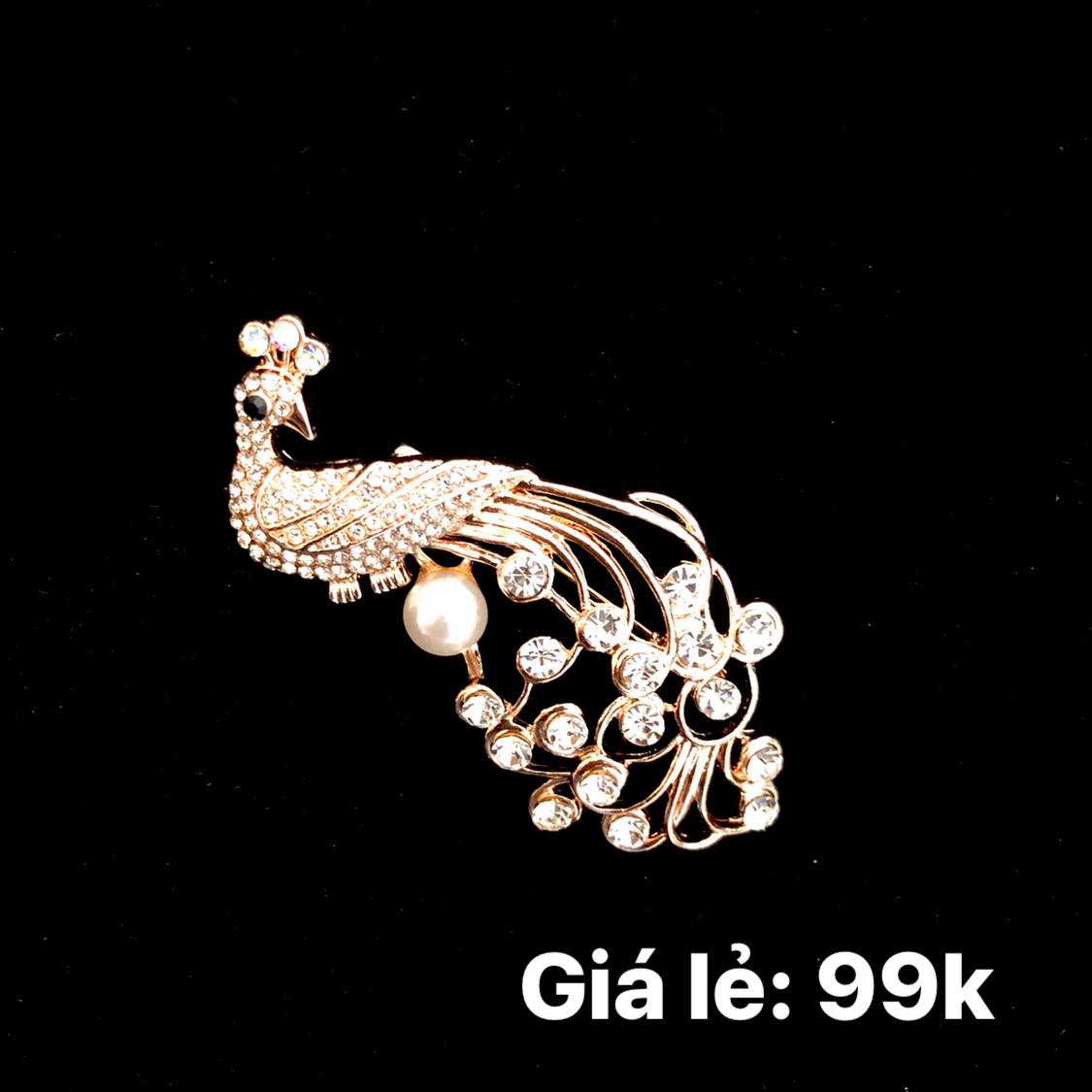 Phụ kiện thời trang ghim Cài áo ( tag cài áo ) con công, dễ thương, chất lượng, hình thật