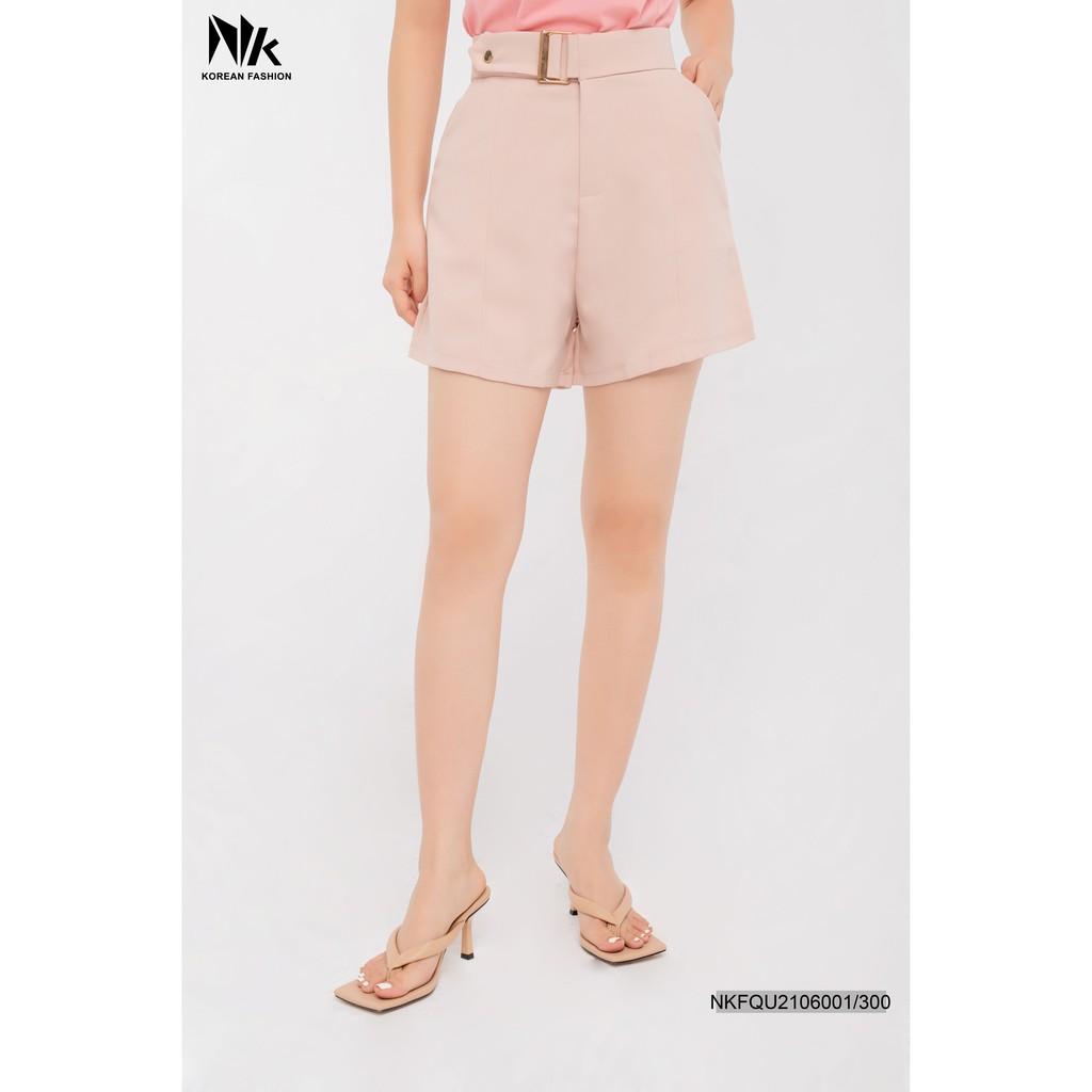 Quần Sooc Thiết Kế Nữ NK FASHION Có Đai Cạp Kèm Cúc Kiểu, Chất Liệu Cao Cấp Chống Nhăn Xù NKFQU2106001