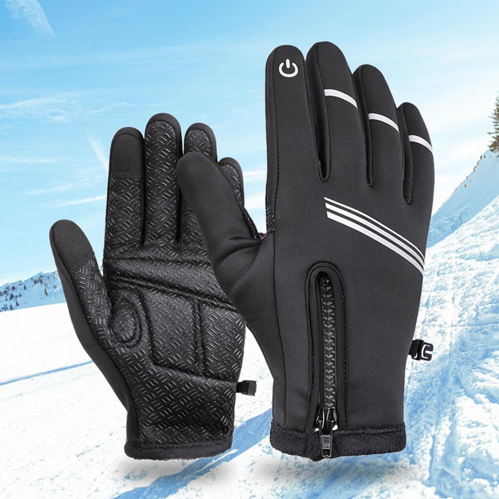 Găng tay mùa đông đi xe đạp ấm áp có thể vuốt màn hình cảm ứng tập thể thao, trượt tuyết ngoài trời