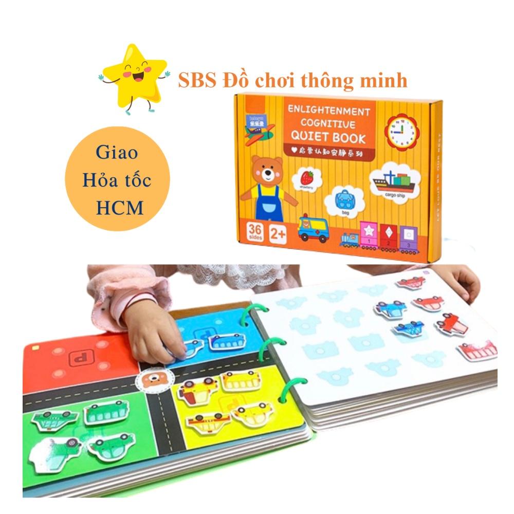 Học liệu bóc dán montessori 17 chủ đề giáo dục sớm thông minh cho bé, bảng bận rộn quiet book cho bé