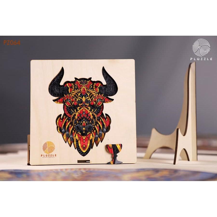 PLUZZLE Bộ xếp hình gỗ thông minh puzzle đồ chơi ghép hình - Con Bò – PZ064
