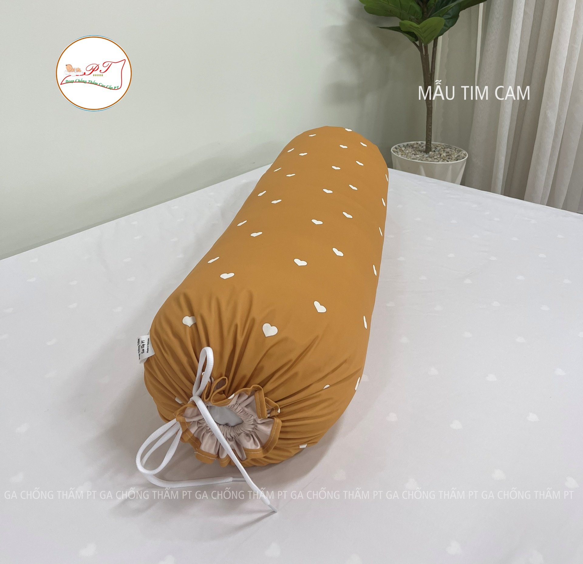Ga Chống Thấm Cao Cấp PT Mẫu Họa Tiết Tim Cam