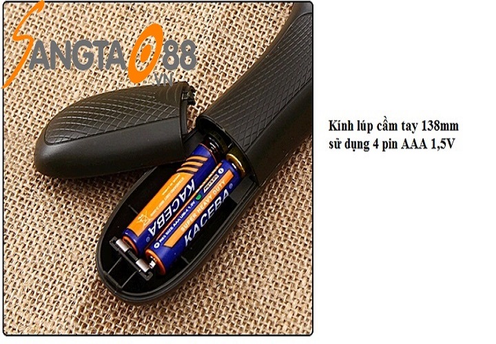 Kính lúp phóng đại 5X-138mm siêu nét, tầm nhìn rộng có đèn cao cấp (Tặng miếng thép đa năng 11in1)