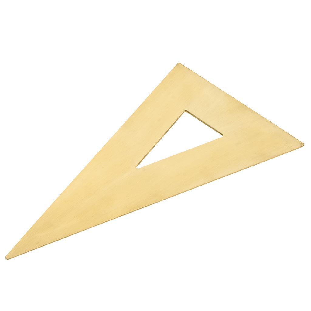 2xMini Brass Math Geometry Ruler Jewelry Measuring Tool Right Triangle
