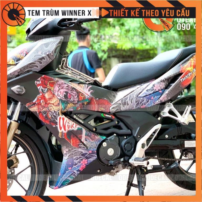 Tem trùm dành cho xe Winner X Ngộ Không style tha thu decal 3 lớp