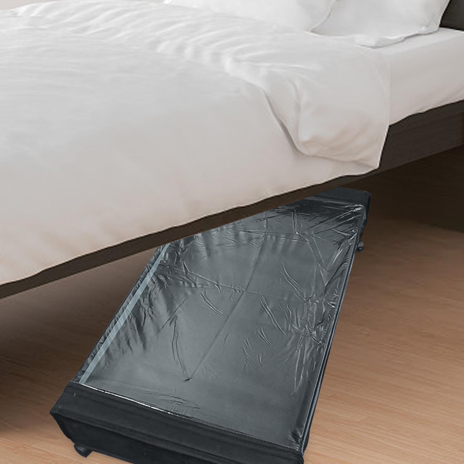 Underbed Storage Box with Wheels, under The Bed Shoe Storage Containers Large with Lid Bedroom Storage Organizer for Toys Shoes Bedding Books