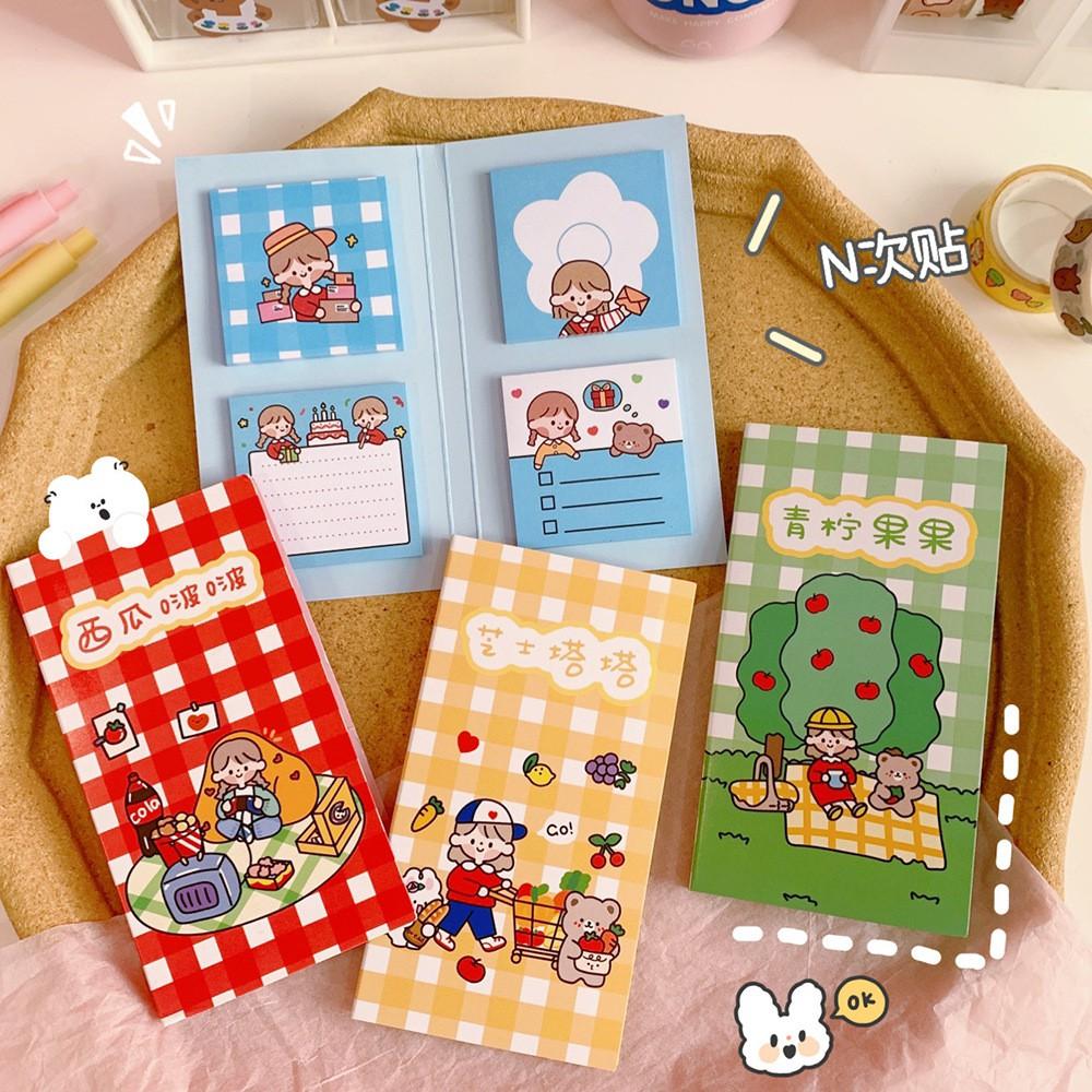 Set 120 tờ giấy dán ghi chú họa tiết cô gái cute