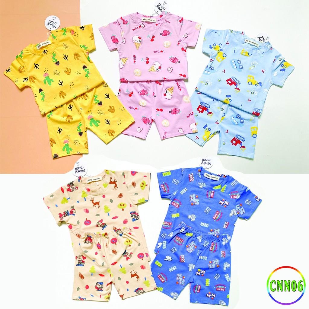 Bộ Cộc Tay Cho Bé CNN06 Đồ Bộ Thun Cotton 100% Mềm Mịn Thoáng Mát Thấm Hút Mồ Hôi