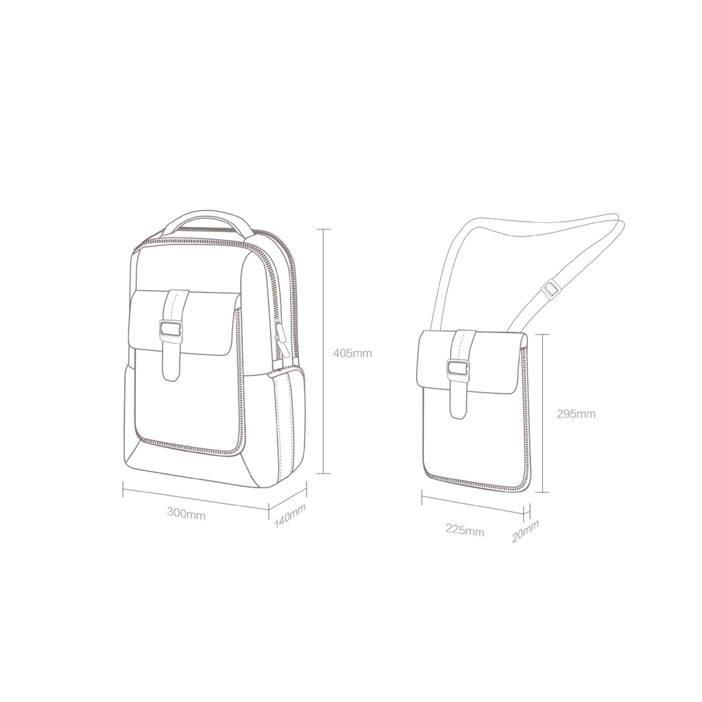 Ba lô &quot;Xiaomi&quot; Commuter Backpack  (Dark Gray) - Hàng Chính Hãng