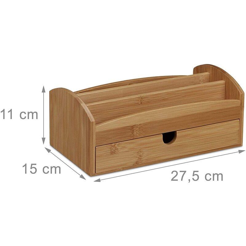 Hộp đựng đồ dùng để bàn bằng gỗ TACHI.DEOR-009 | D28 x R15 x C11cm | Hộp gỗ đựng văn phòng phẩm | Hộp đựng mỹ phẩm