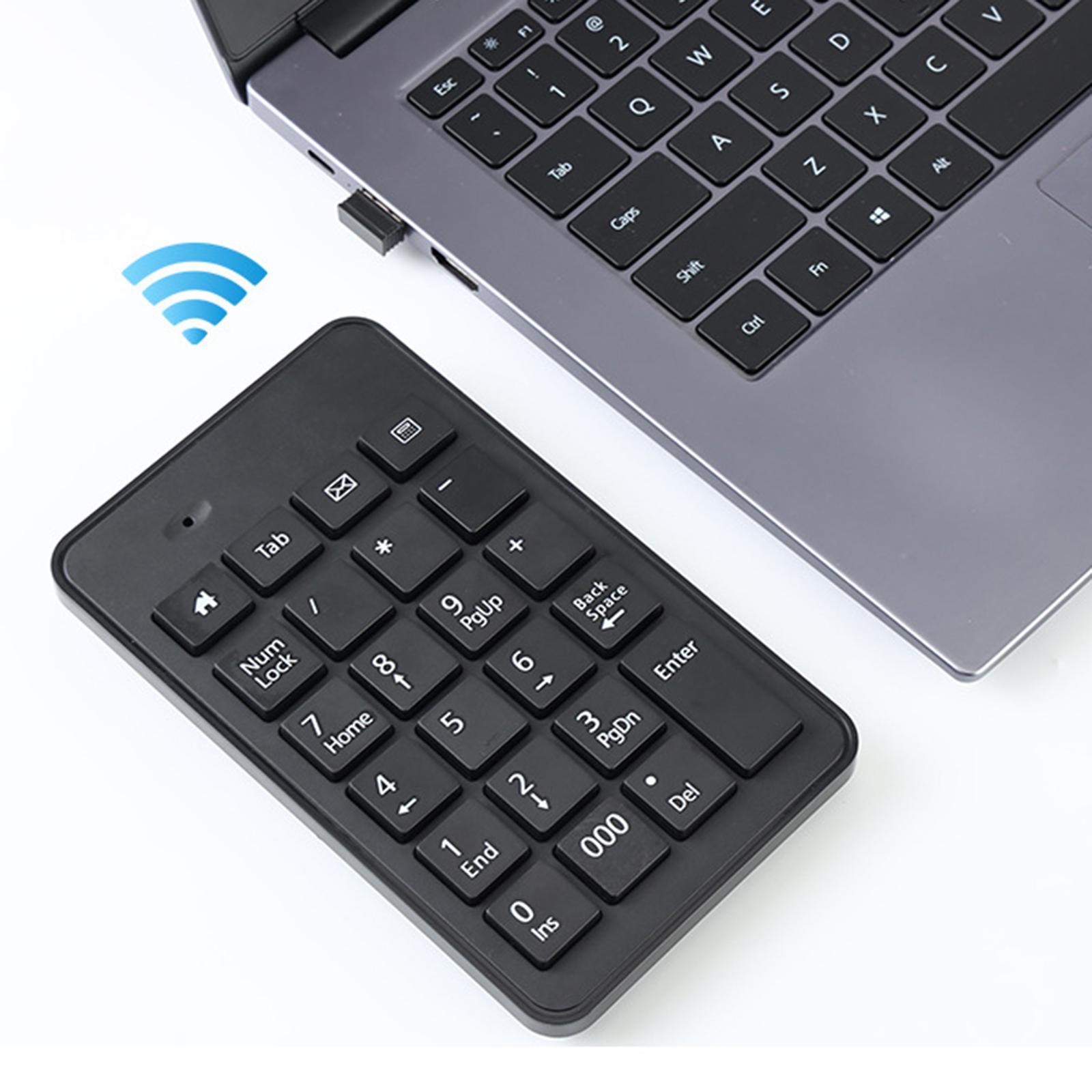Non Slip Wireless Numeric Keypad 23Key Accountant Financial for Computer PC