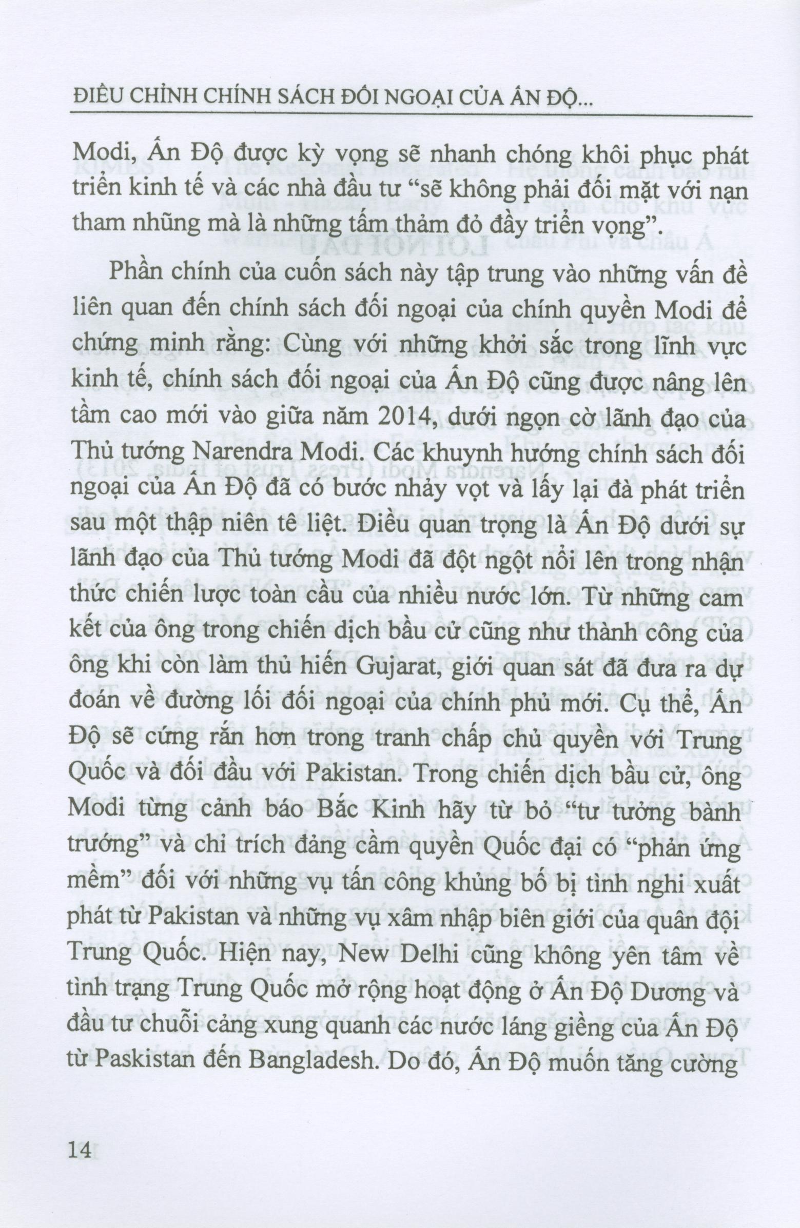 Điều Chỉnh Chính Sách Đối Ngoại Của Ấn Độ Dưới Thời Thủ Tướng N.Modi