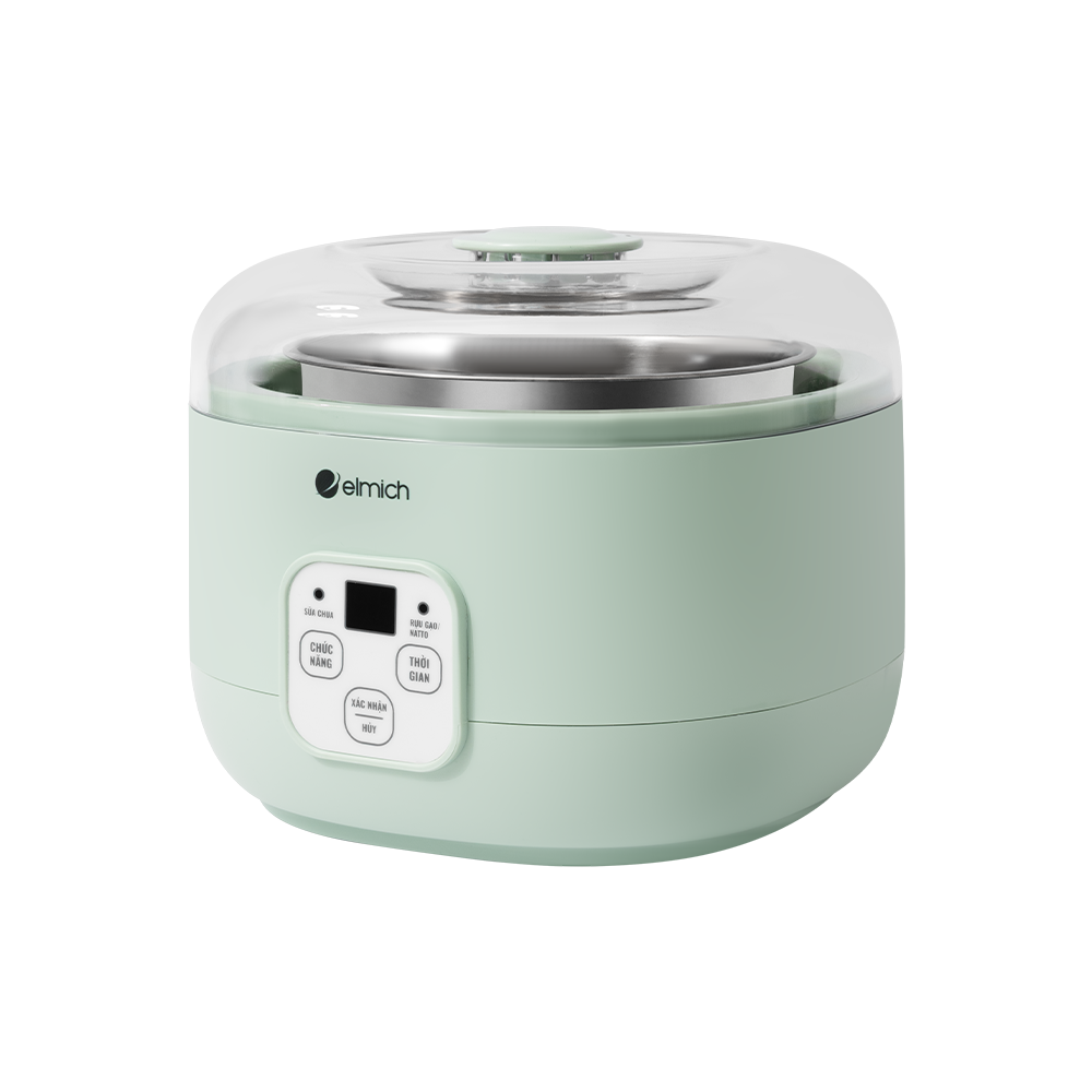 Máy Làm Sữa Chua Elmich YME0296 15W, Hàng Chính Hãng, Cảm Ứng Điện Tử, Nồi Ủ Inox - JoyMall