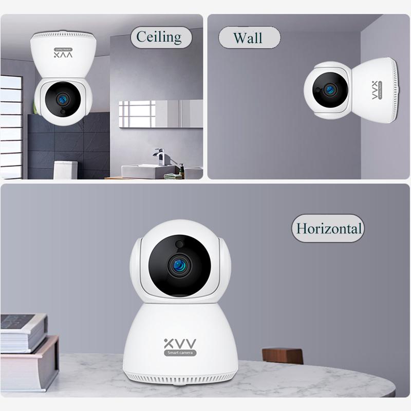 Camera IP thông minh Xiaovv 2K 1296P Báo động 360 độ Liên lạc bằng giọng nói Phát hiện chuyển động Hồng ngoại Tầm nhìn ban đêm Cam cho ứng dụng Mi Home Màu sắc: Phổ thông 32GB SD