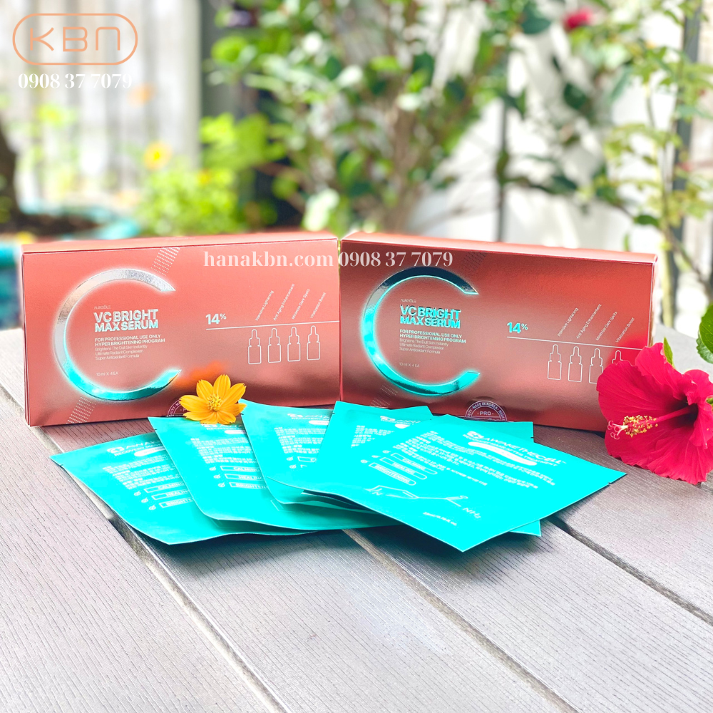 Combo 2 Bộ Serum Vitamin C - VC BRITGH MAX SERUM - Làm Sáng Da (Hàng Chính Hãng) + Tặng 1 Bộ Skin Booster Super Serum