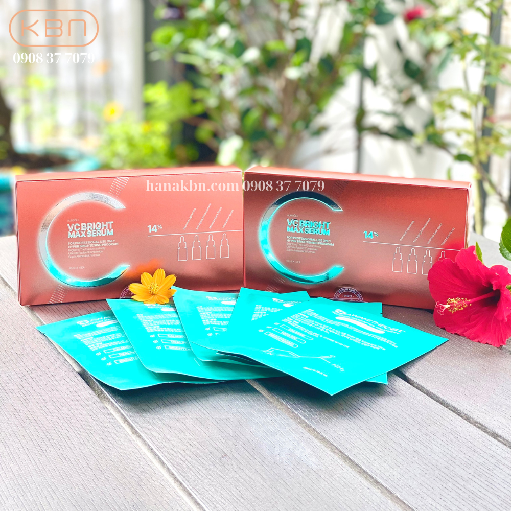 Combo 2 Bộ Serum Vitamin C - VC BRITGH MAX SERUM - Làm Sáng Da (Hàng Chính Hãng) + Tặng 5 mặt nạ Soothing