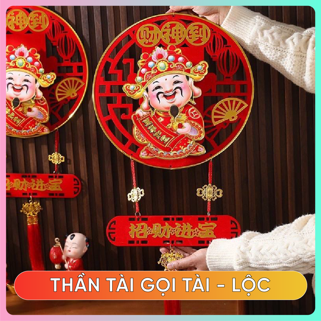 Ông Thần Tài lắc đầu gọi TÀI - LỘC cho mọi nhà, Dây treo ông Thần Tài Tết cầu may mắn