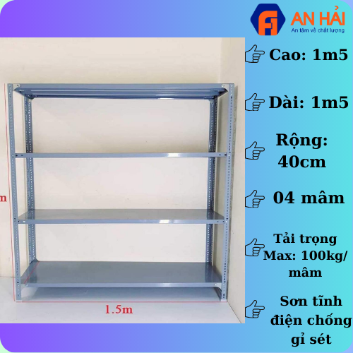 KỆ SẮT V LỖ đa năng - kệ kho hàng Loại dày, chịu tải tốt