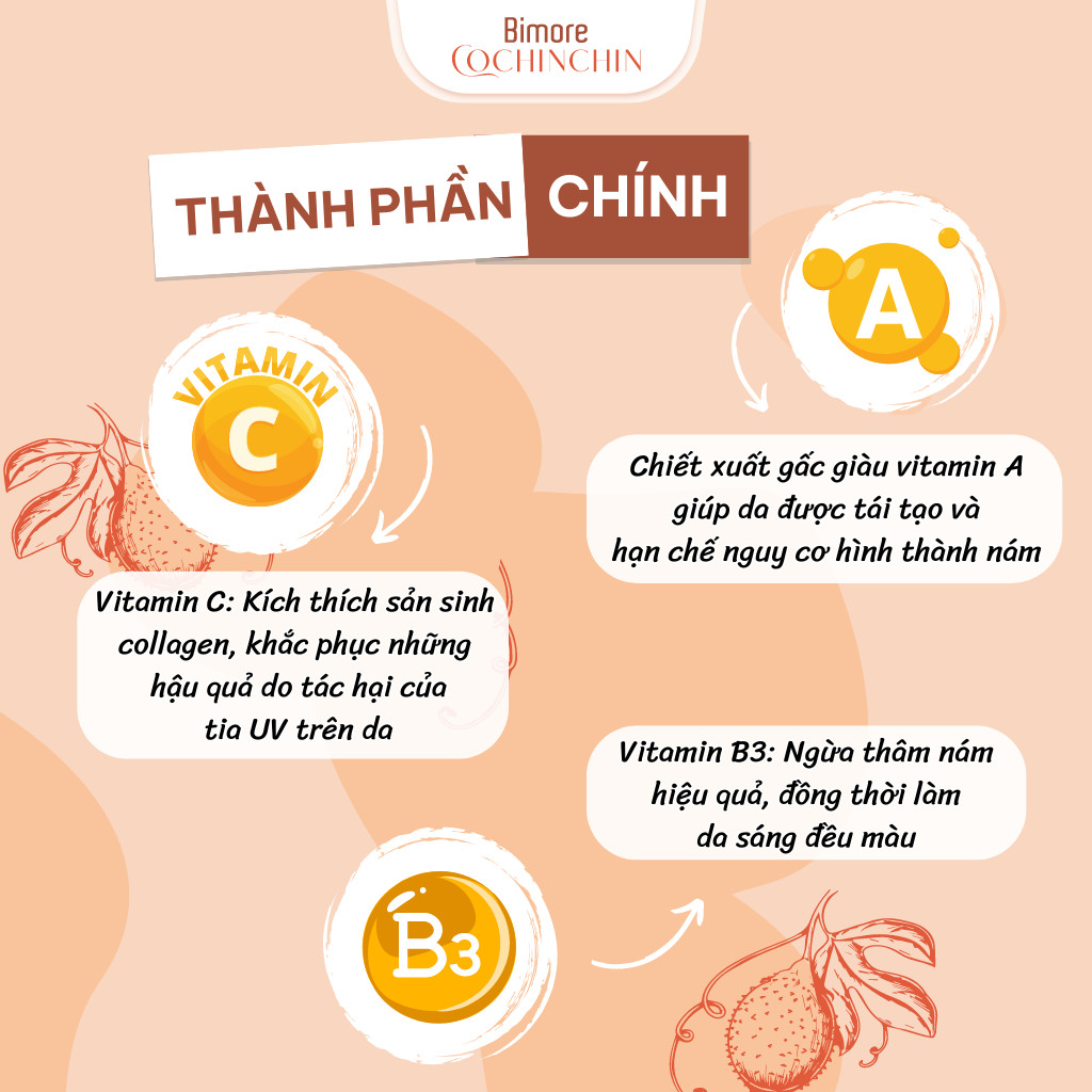 Kem gấc Bimore dưỡng da mờ thâm sáng hồng da_50ml