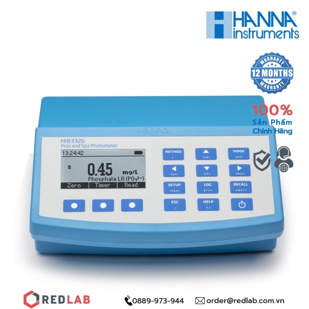 Máy Đo Đa Chỉ Tiêu Môi Trường Nước Hồ Bơi và Spa HANNA HI83326-02, bảo hành 12 tháng