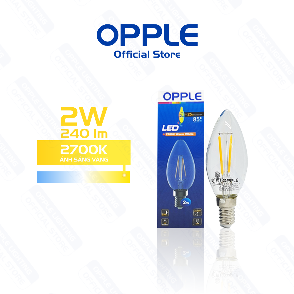 Bóng OPPLE LED Fila Ecomax C35 E14 - Hiệu ứng ánh sáng như bóng sợi đốt, tiết kiệm năng lượng