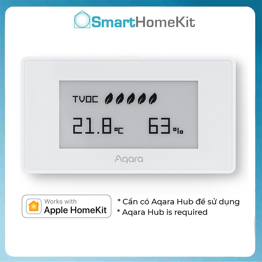 [Bản Quốc Tế] Cảm biến đa năng Aqara TVOC Air Quality Monitor có màn hình LCD - Hàng Chính Hãng