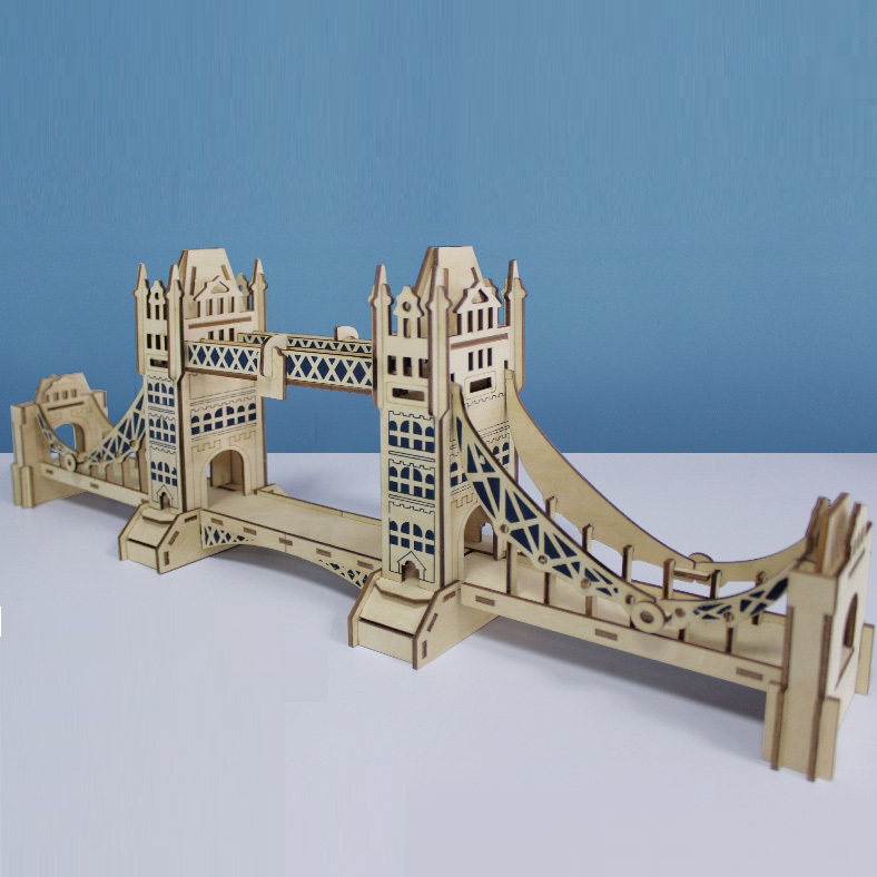 Đồ chơi lắp ráp gỗ 3D Mô hình Tower Bridge Laser