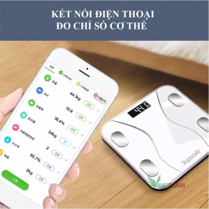 Cân Sức Khỏe Điện Tử Thông Minh Supscale - Cân đo lượng mỡ cơ thể kết nối smart phone