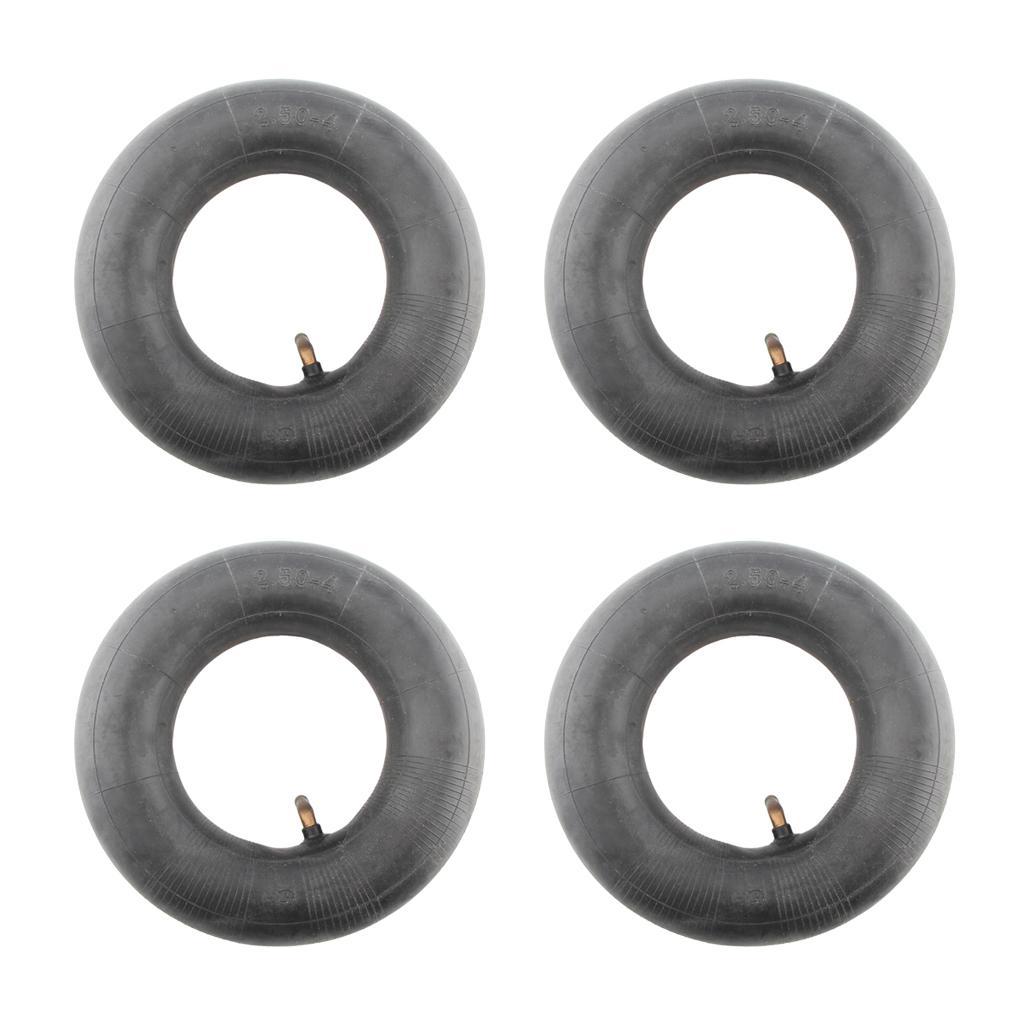 4 Pieces 2.50" x 4 " Tire Inner Tube TR13 Stem Fits 2.50-4 Tube Black Rubber