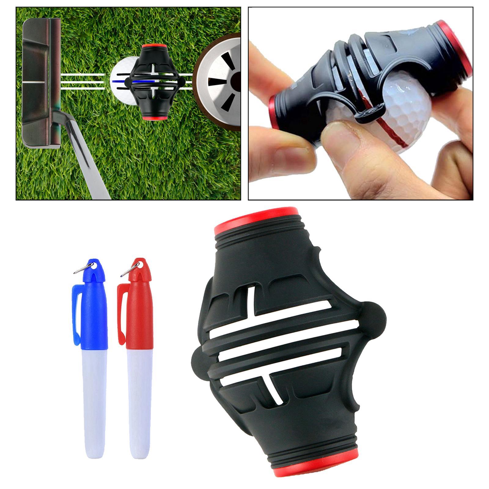 Golf Ball Liner, Golf Ball Marking, Template 3 Line Durable, Golf Ball Marker Stencil, Golf Ball Alignment Marker for Training, Putting, Beginners