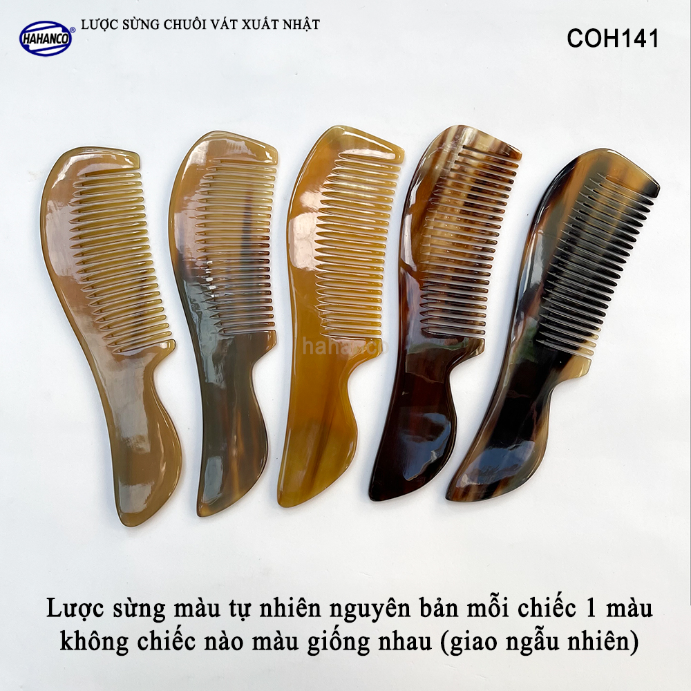 Lược sừng xuất Nhật COH141 - Lược chuôi vát nhỏ có thể bỏ túi - Chăm sóc tóc