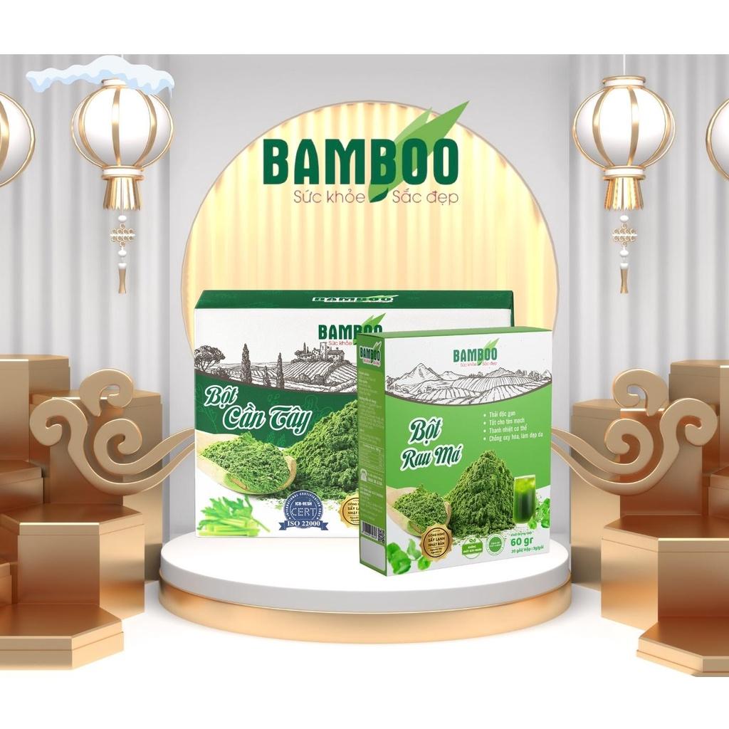 Combo bột cần tây - bột rau má Bamboo nguyên chất, siêu mịn