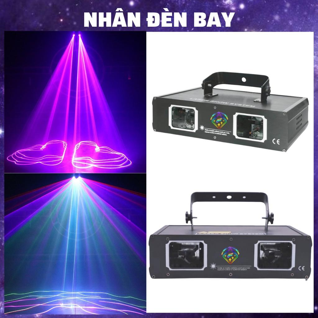 Đèn Laser Quét Tia 2 Cửa 7 Màu RGB Công Suất 1000mW Hiệu Ứng Tia Phủ Rộng Sắc Nét Dùng Cho Phòng Bay, Bar, Karaoke