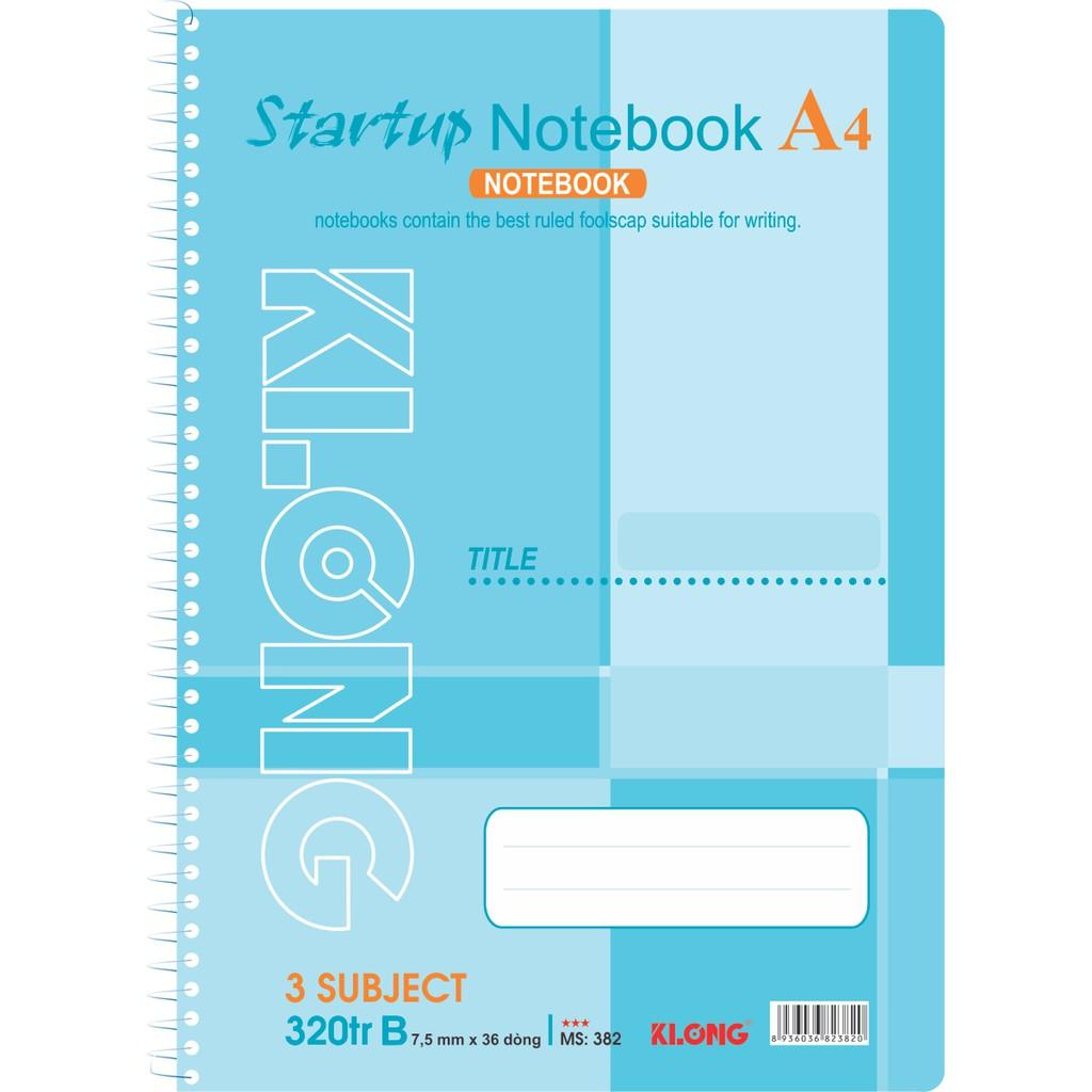 Sổ kẻ ngang lò xo đơn Startup A4 320 trang 58/92; MS: 382