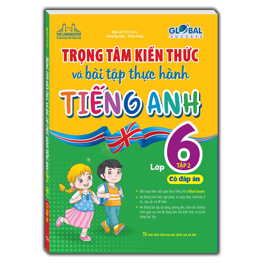 Sách - Trọng tâm kiến thức và bài tập thực hành tiếng anh lớp 6 tập 1+2