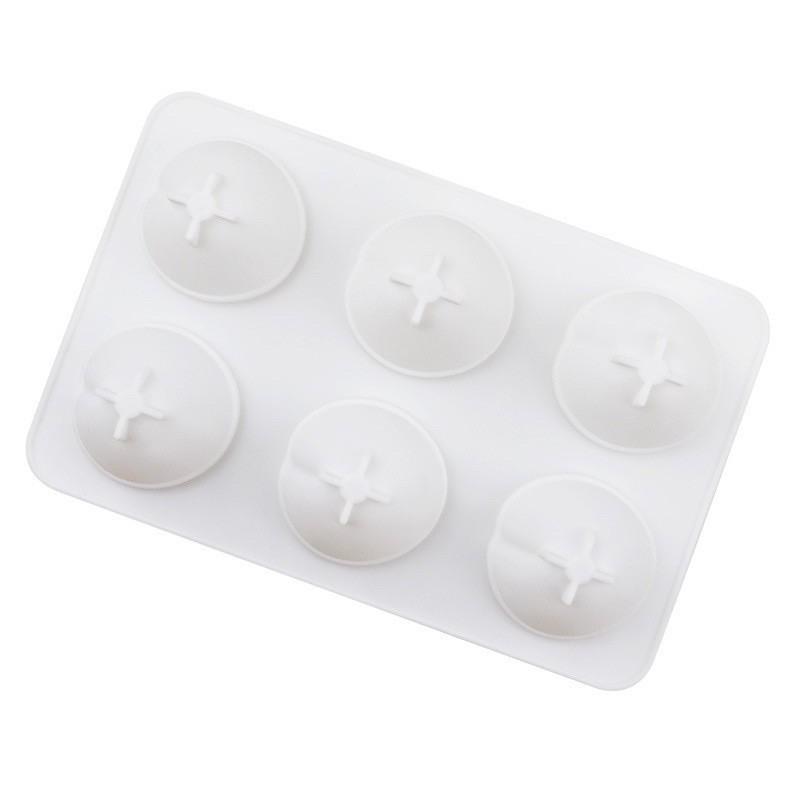 Khuôn silicon 6 quả đào