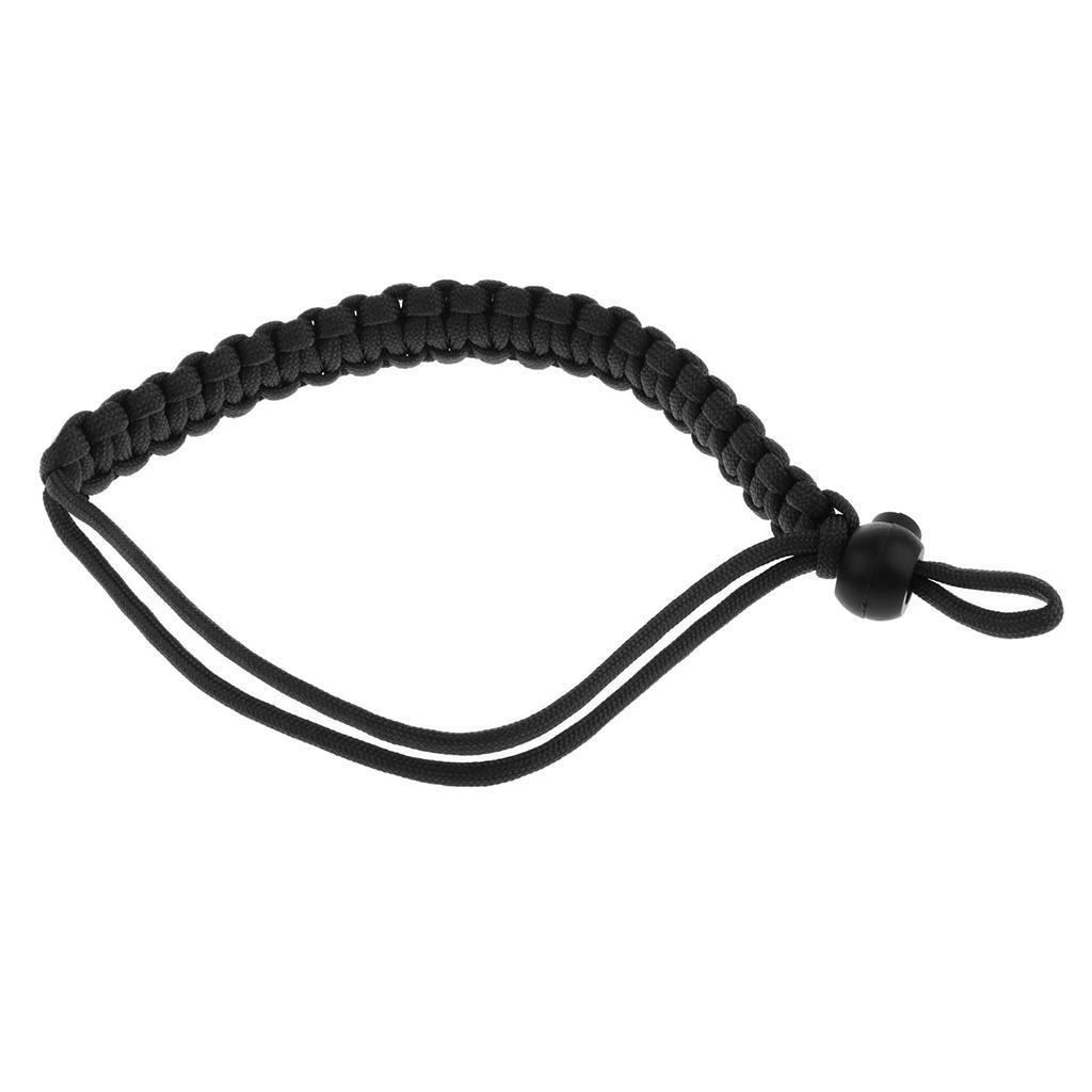 Black Parachute Cord Paracord Hand Wrist Strap Lanyard for Key