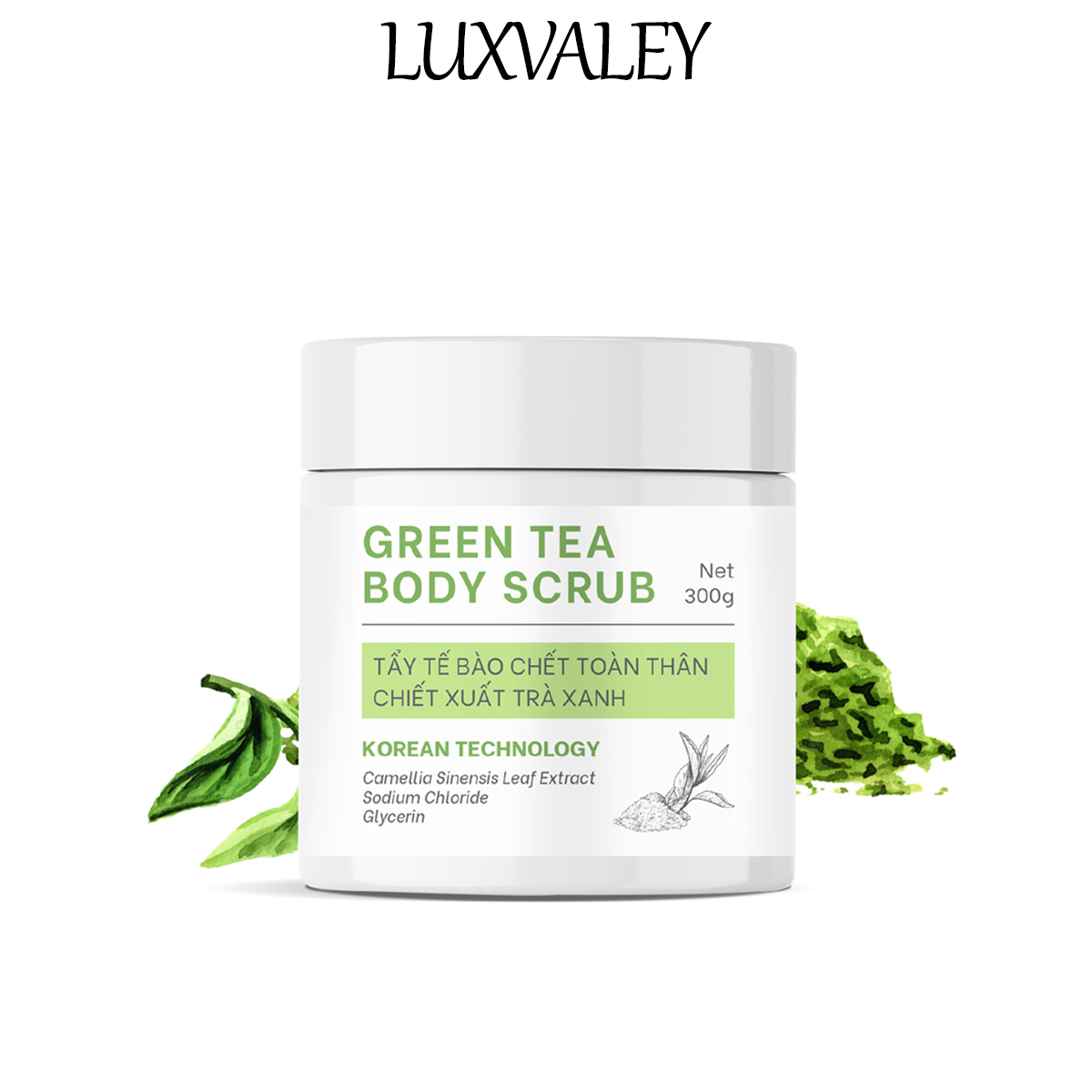 Tẩy tế bào chết toàn thân chiết xuất trà xanh Truesky Green Tea Body Scrub 300g