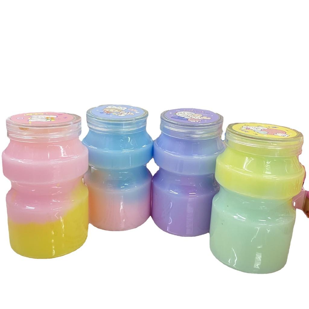 Slime sữa chuối dâu màu đẹp rainbow pastel Đồ chơi hủ slam chất nhầy ma thuật squishy