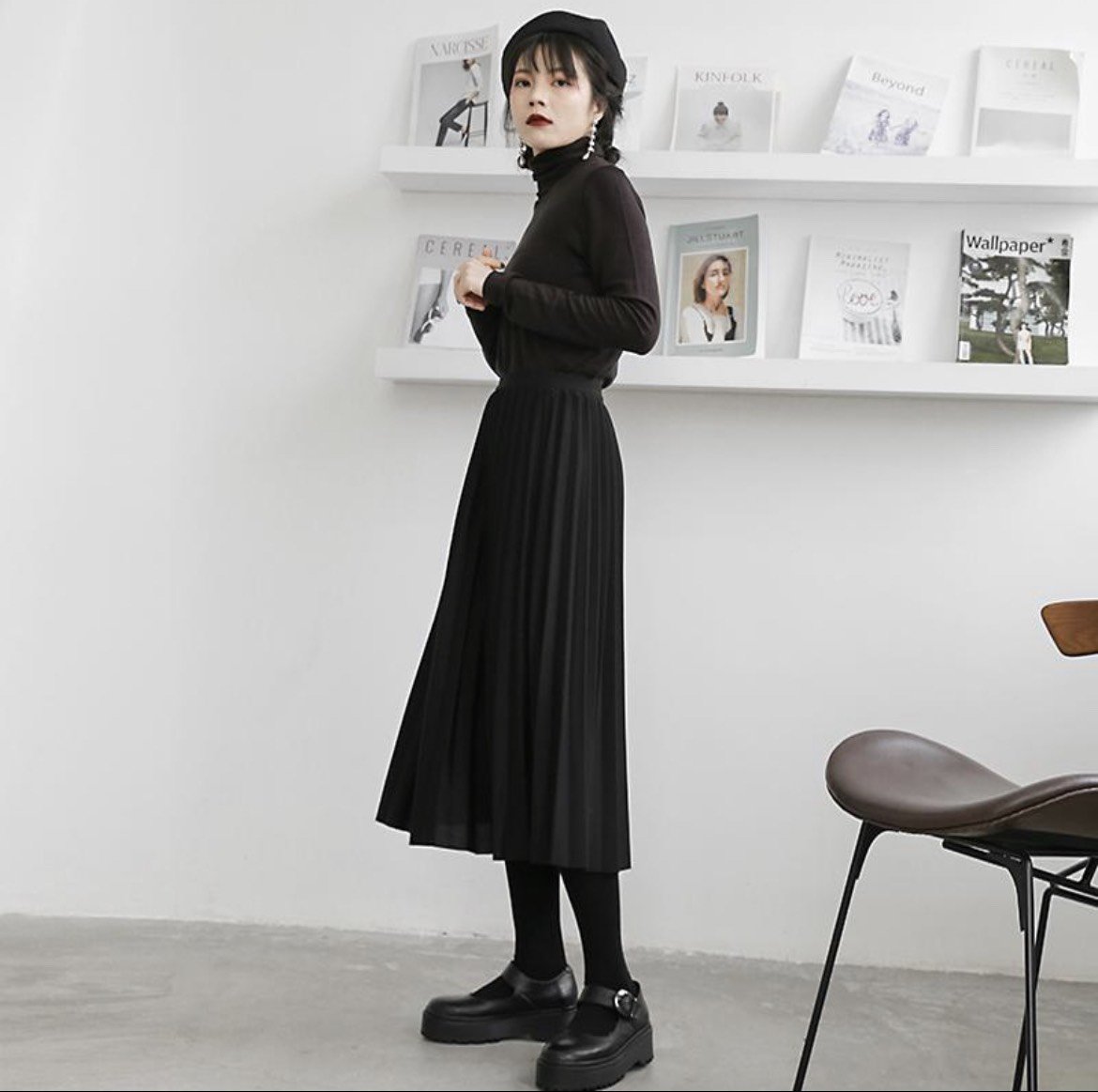 CHÂN VÁY DÀI MIDI XẾP LY - HÌNH SHOP TỰ CHỤP - CÓ LƯNG CHUN SIÊU CO GIÃN BIGSIZE - PHÙ HỢP MỌI CÂN NẶNG, LỨA TUỔI - DỄ PHỐI ĐỒ