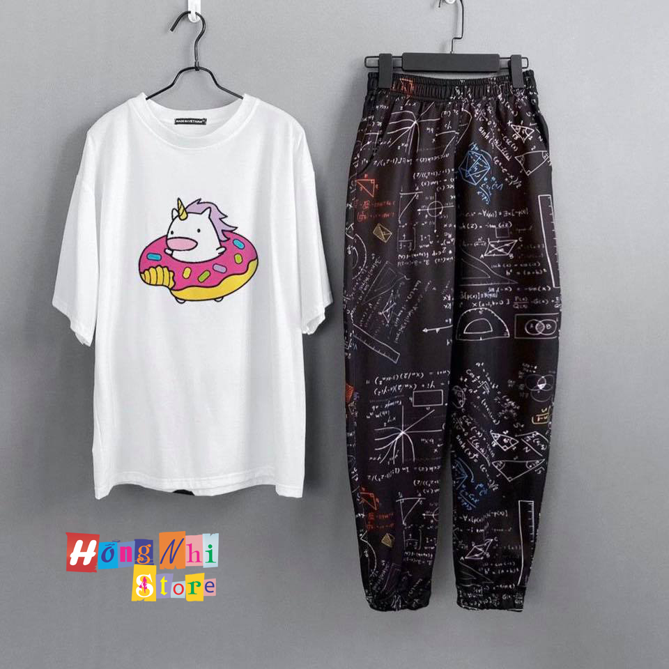 Quần Hoạt Hình Dài Bo Lai Cartoon Pant Oversize Ulzzang Unisex - MM