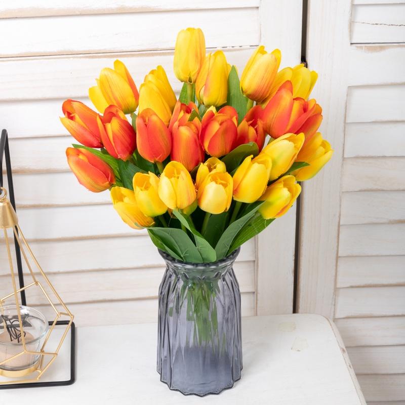 Bó Hoa Tulip Nhân Tạo Năm Đầu Trang Trí Nội Thất Văn Phòng Tiệc Cưới
