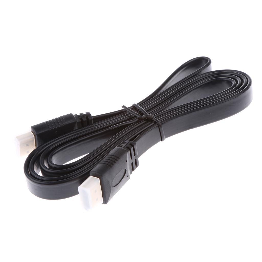 Male to Male Plug Flat Cable Cord for Audio Vedio HDTV TV 1080P