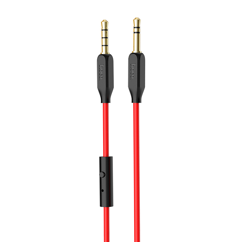 Cáp âm thanh chuẩn 3.5mm, Hoco UPA12 AUX dài 1m, tích hợp Microphone, jack cắm mạ vàng giúp truyền tín hiệu tốt hơn - Hàng chính hãng