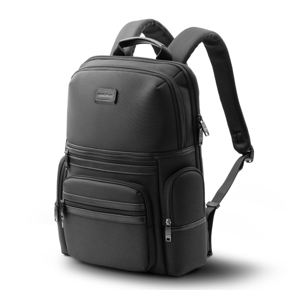 [CHÍNH HÃNG] Balo laptop 15.6 inch cao cấp Kingbag Lecce chất vải oxford kết hợp da thật kiểu dáng thời trang đẳng cấp