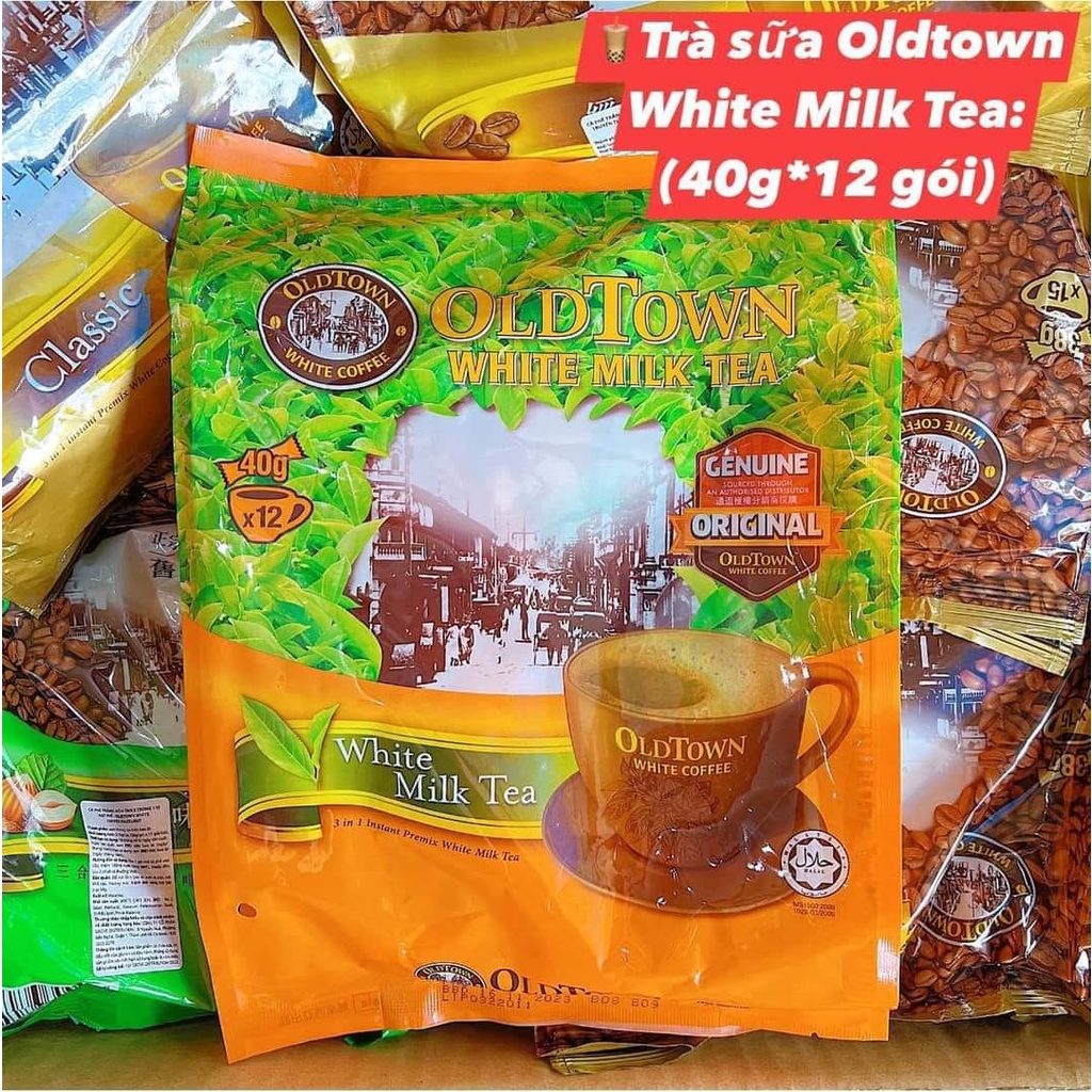 COMBO 4 GÓI Cà Phê Trắng White Coffee OldTown Cafe Malaysia Hazelnut 15 Gói x 38g đủ vị